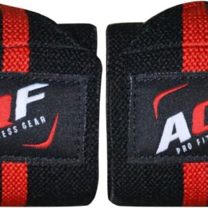 AQF Power Weight Lifting Wrist Wraps Supports Gym Training Fist Straps - Sold as Pair & One Size Fits All